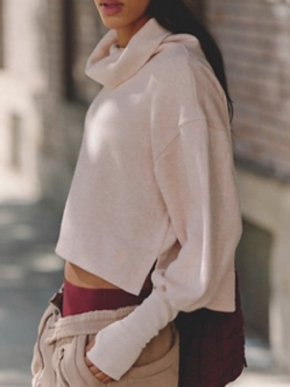 Free People FP Movement Ride It Out Layer - Light Pink - NWT